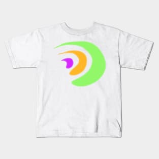 green red orange abstract watercolor design Kids T-Shirt
